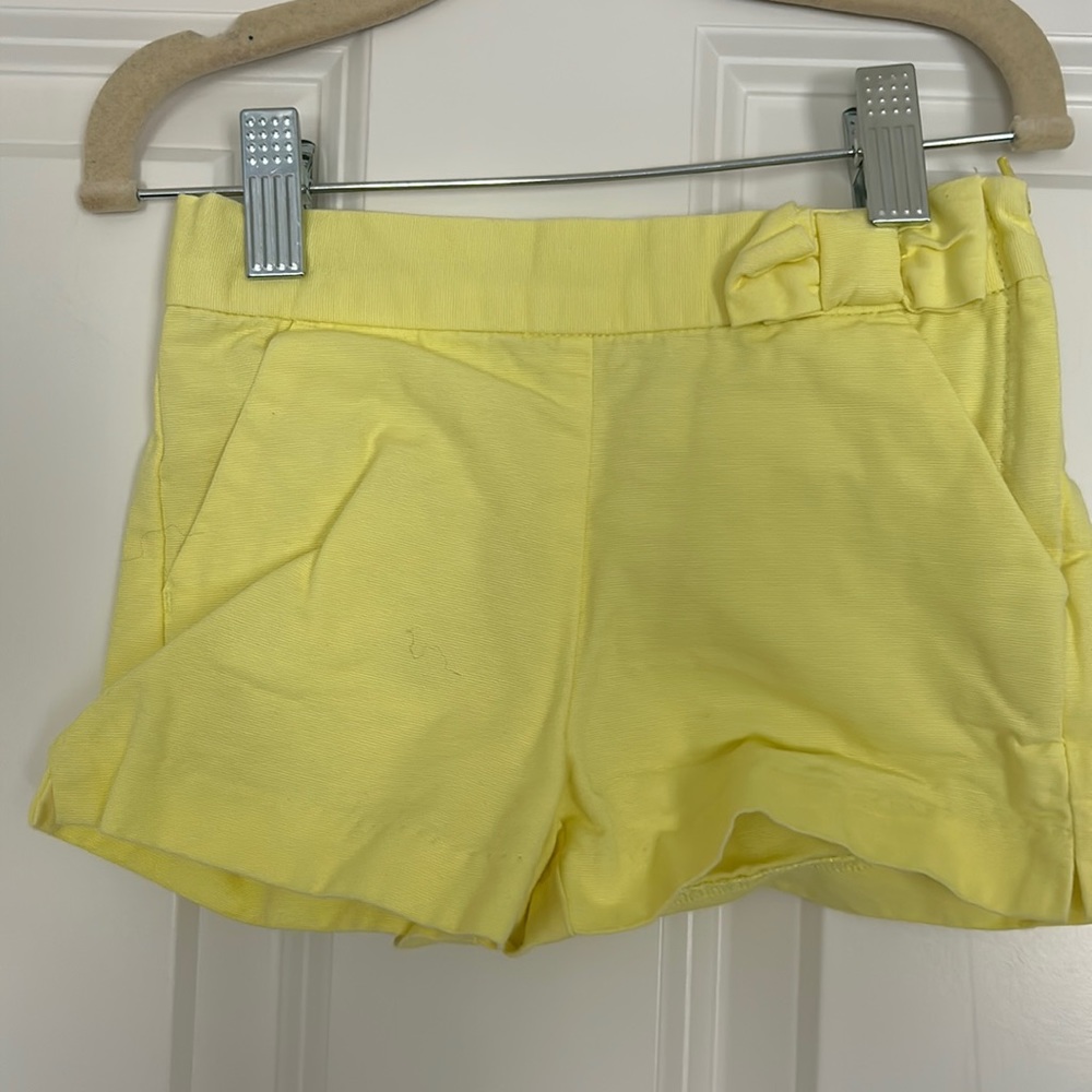 Janie & Jack yellow bow shorts